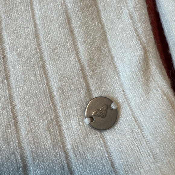 Roxy Cream Ribbed Top - Picture 2 of 4